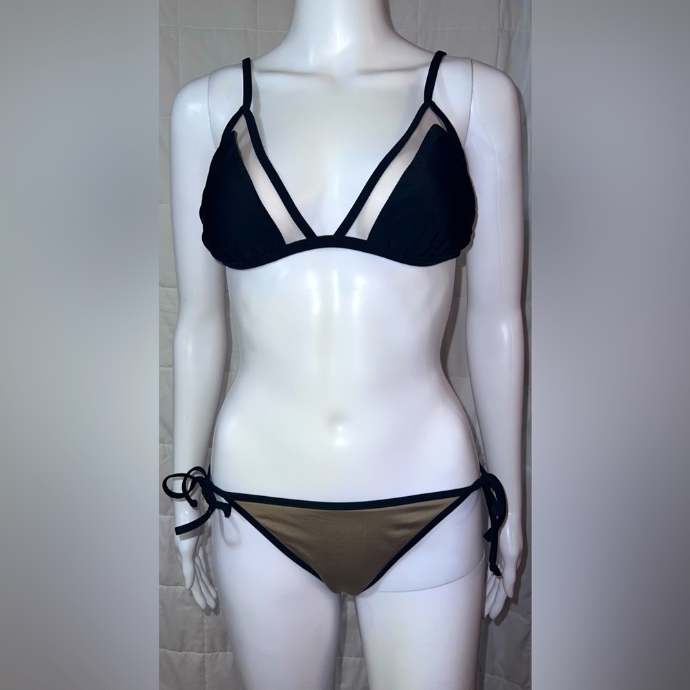 Black and Tan (Bottoms) Bikini Set